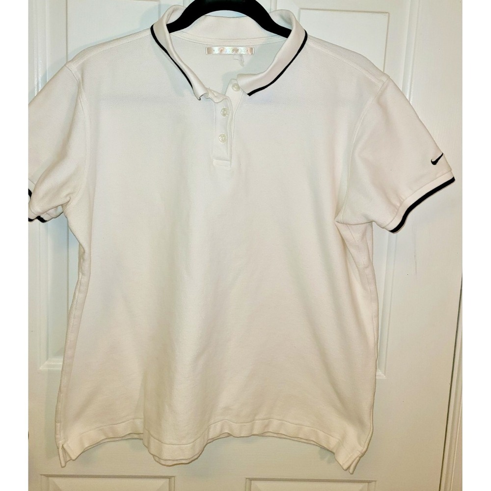 Nike Women's Golf Dri-Fit‎ Victory Short Sleeve Polo, White, Small 100% Cotton